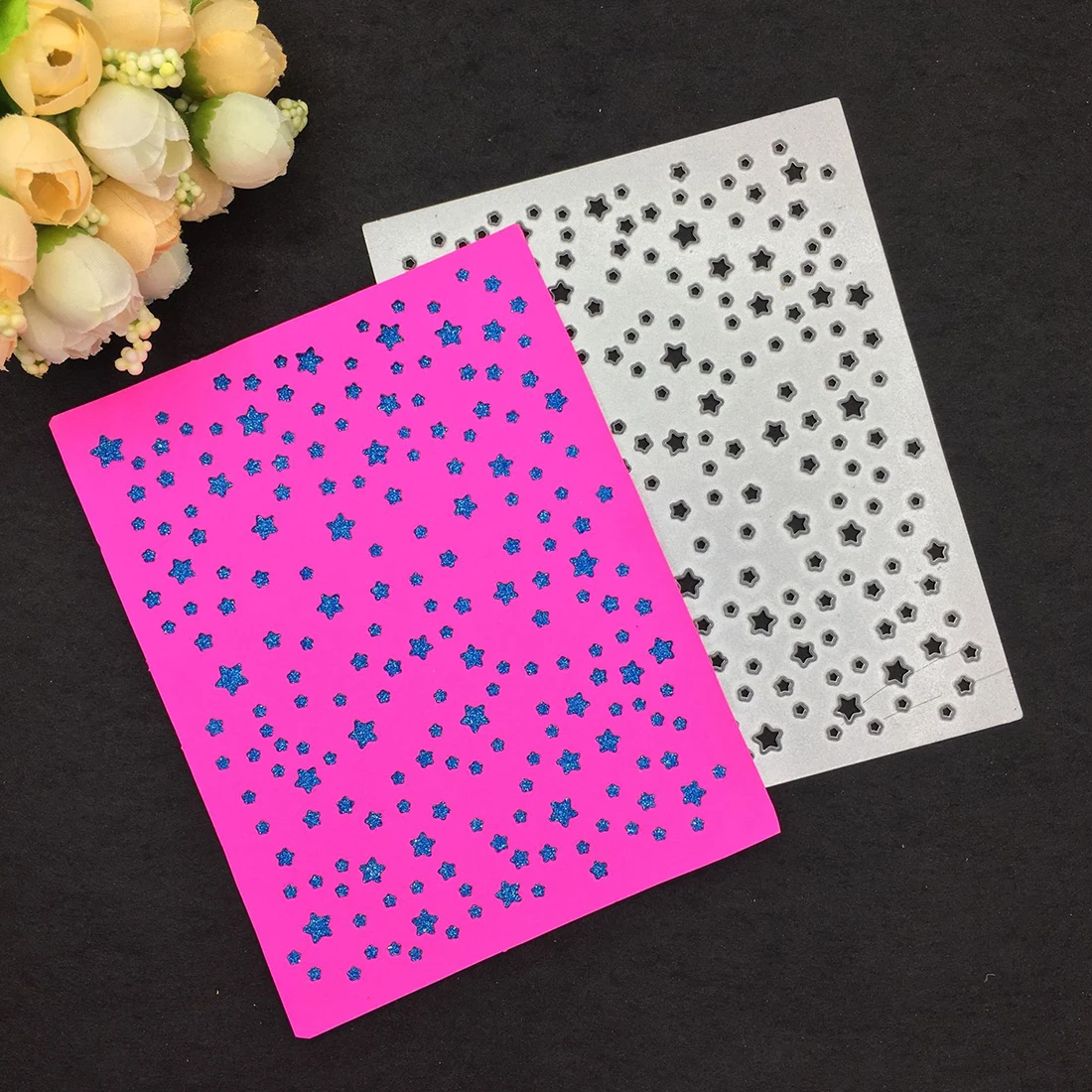 

Star Background Dies Cutting Metal Embossing DIY Handwork etched dies Card Stencil Decorative Scrapbooking Steel Craft Dies Cuts