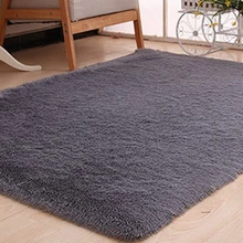 Прямоугольные Мягкие плюшевые коврики противоскользящие домашние прикроватные коврики ковер спальня пол ворсистый мат
