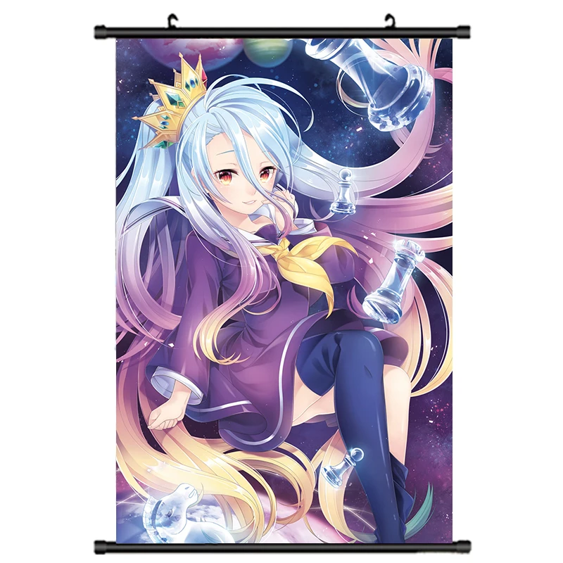 Японское аниме без игры жизни сексуальная девушка Shiro & Sora домашний декор