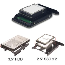 Металлический двойной крепежный кронштейн для жесткого диска 2," до 3,5"-2X2," до 3,5" Монтажный кронштейн для HDD/SSD