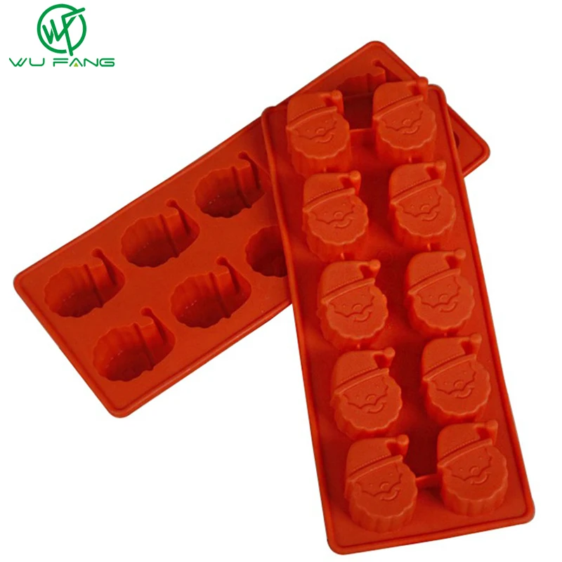 Silicone Cake mold 10 holes chocolate Santa Claus ...