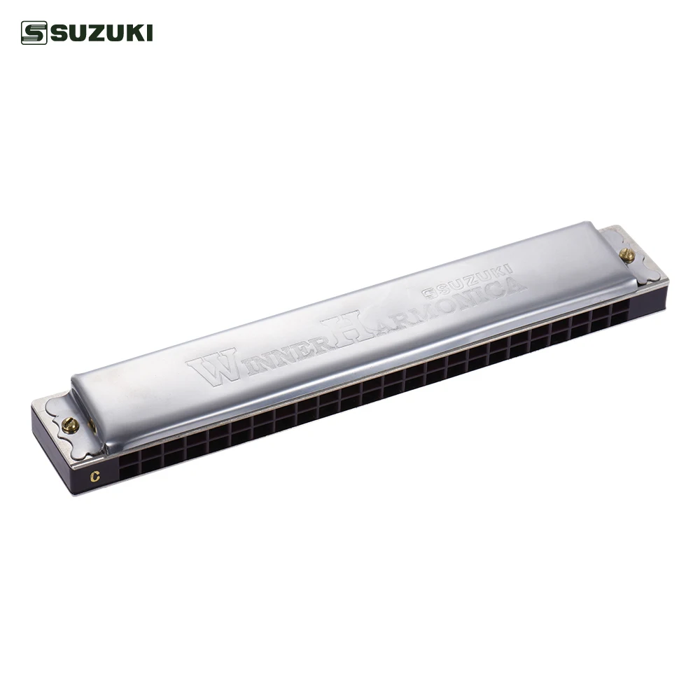 

Suzuki W-24 24 Holes Harmonica Tremolo Key of C with Box Musical Instrument for Beginner Student