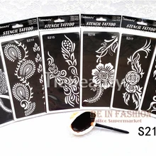 6 шт./лот популярный набор узоров Временная татуировка трафареты для краски/шаблон хны татуировки руки/ноги Набор для рисования сексуальная девушка