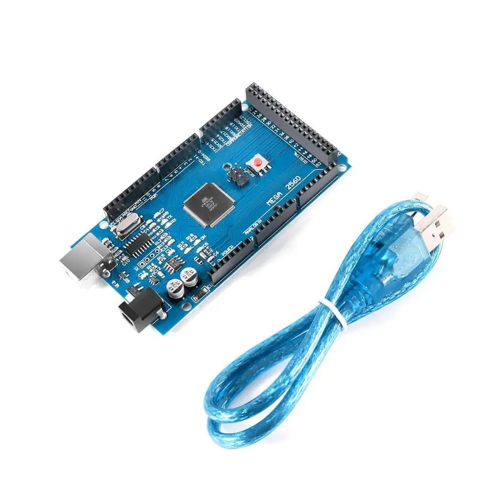 Плата MEGA 2560 R3 ATmega2560 ATMEGA16U2 с USB кабелем для Arduino|Аксессуары демонстрационных