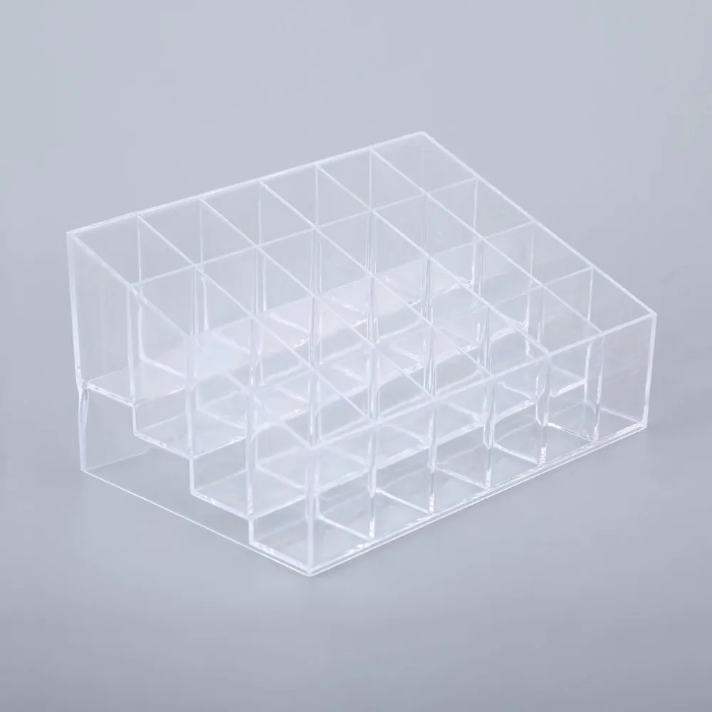 24 Grids Multifunctional Trapezoid Clear Makeup Cosmetic Organizer Storage Lipstick Stand Case Tool Kit | Красота и здоровье