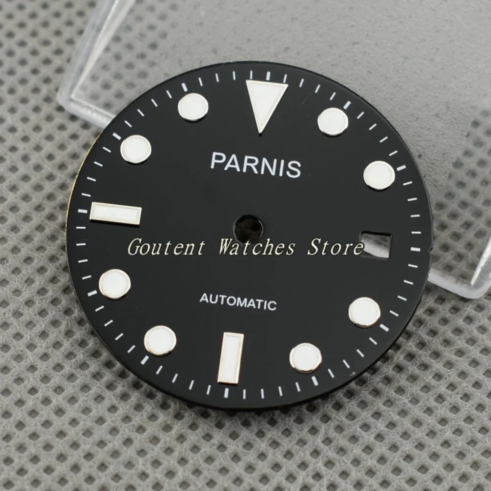 29,5 мм Parnis Зеленый/темно-черный комплект с циферблатом Miyota 82 Move Мужские t Fit 40 мм Мужские часы Чехол наручные часы