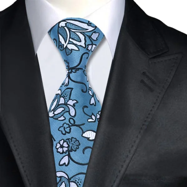 DN 1108 Tie Blue White Novelty 2017 Classic Fashion Men's 100 Jacquard