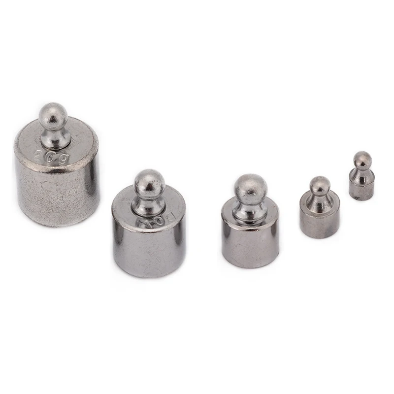 5pcs 1g 2g 5g 10g 20g Carbon Steel Precision Chrome Calibration Digtal Scale Weight Set Test Jewelry Scale