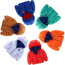 winter boy girls jacket Children winter new boy and girl small children ‘s wear baby down coatjacket cotton Outerwear Thickening