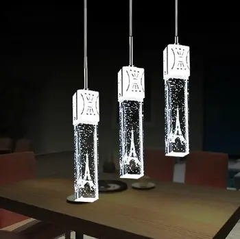 

New 3lights bubble tower Modern LED Crystal kitchen Light Bar Pendant Lamp Lighting