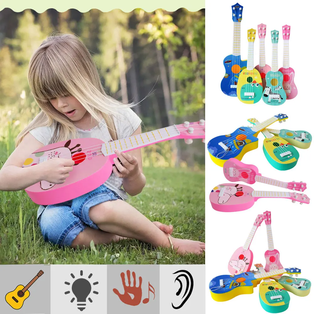 Дети животное укулеле маленькая гитара музыкальный инструмент развивающая музыкальная игрушка