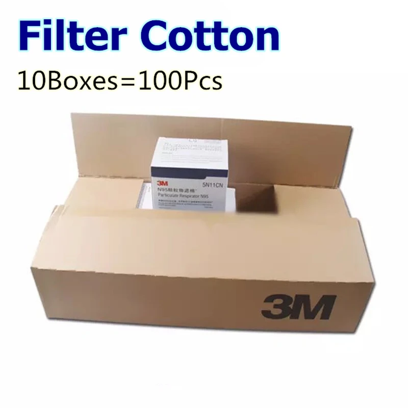 

Wholesale 100Pcs 5N11 N95 Particulate Cotton Filters Replaceable for 6200 7502 Series for Double Face Chemical Respirator Mask