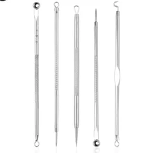 5 шт./лот Серебряная игла для удаления прыщей, прыщей, игла средство от черных точек акне лечение акне иглы удаление акне жидкость для снятия/200 шт