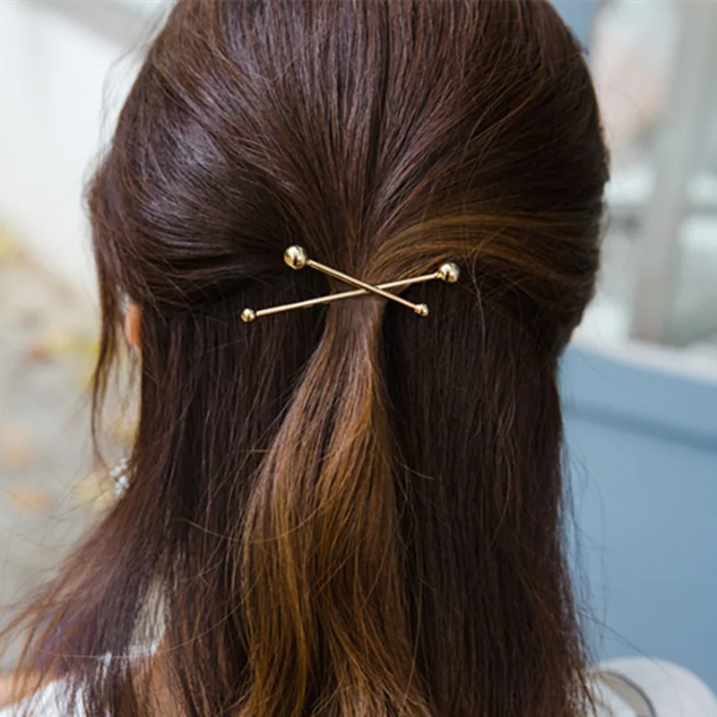 Купить простые золотые заколки для волос chimera металлические в форме
