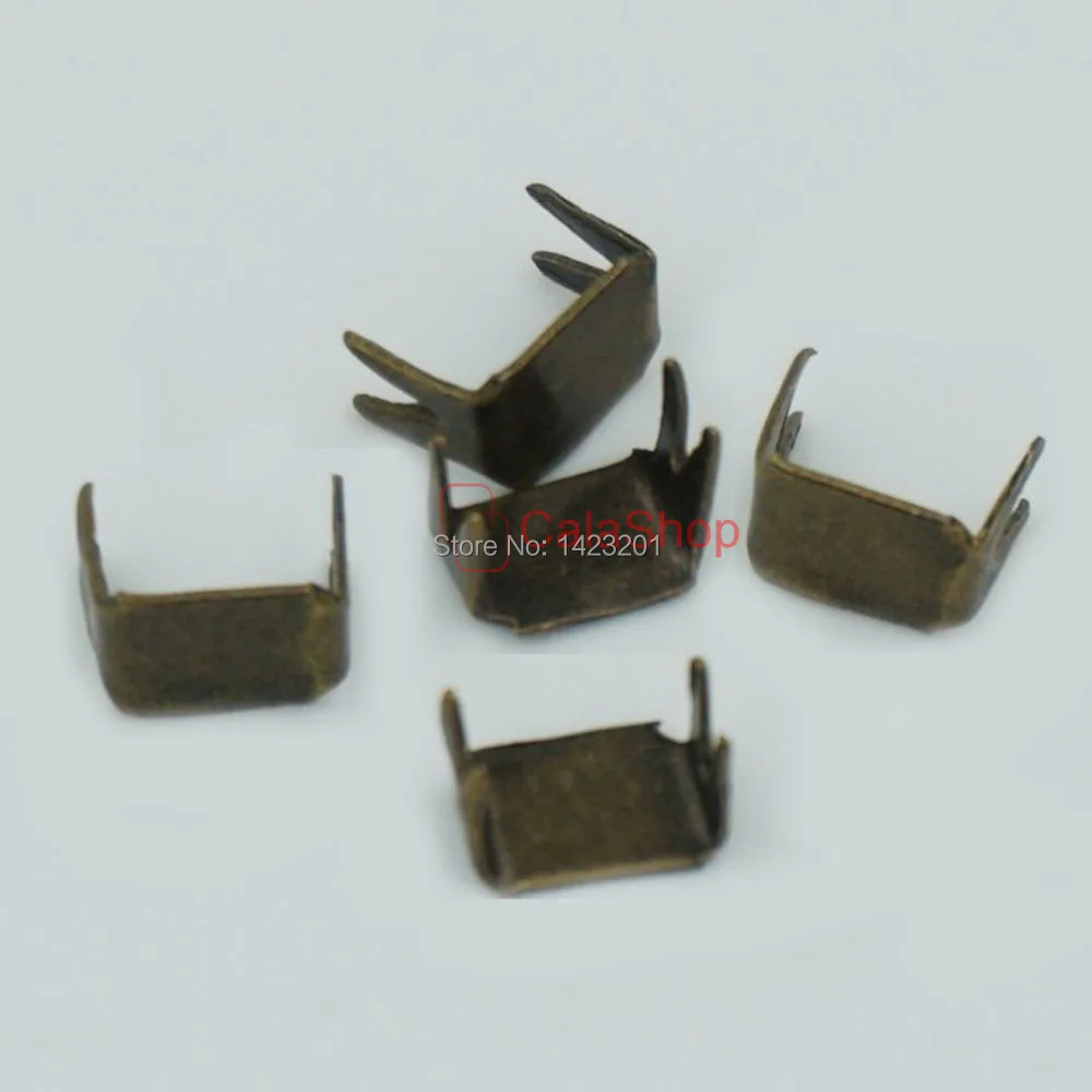 500 Pcs / Lot #5 5mm Rectangle Zipper stoper Top Stop Bottom Rescue Repair Set Black Nickel Gold Bronze