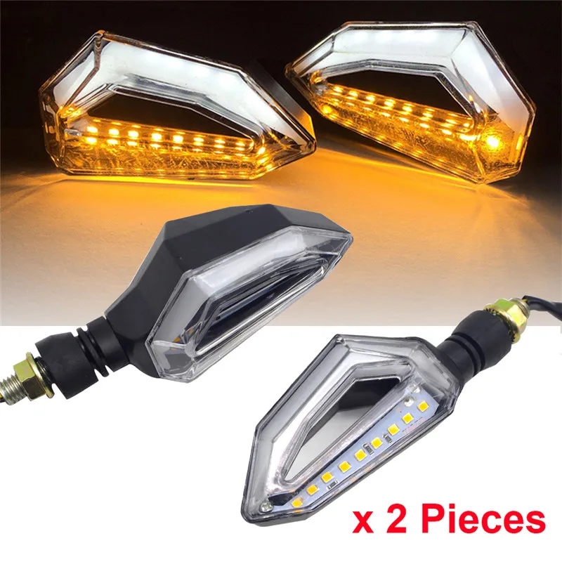 Универсальный clignotant moto led 12 V moto rcycle индикатор поворота для suzuki gsf triumph tiger 1050 yamaha raptor 700 - Цвет: 2 Pieces A White