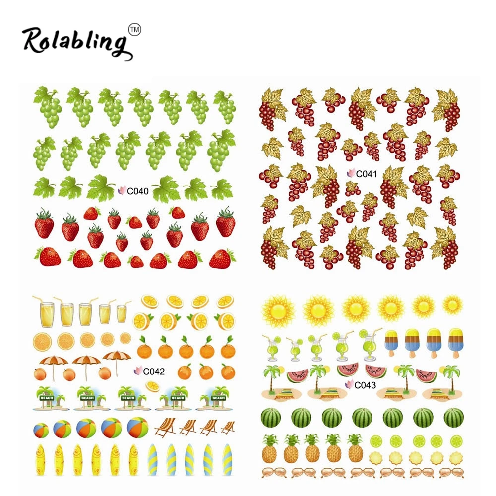 

New Arrival Coveted And Have Appetite Fruit Series Water Transfer Nail Sticker Nail Art Decorations Stickers For Nail Art