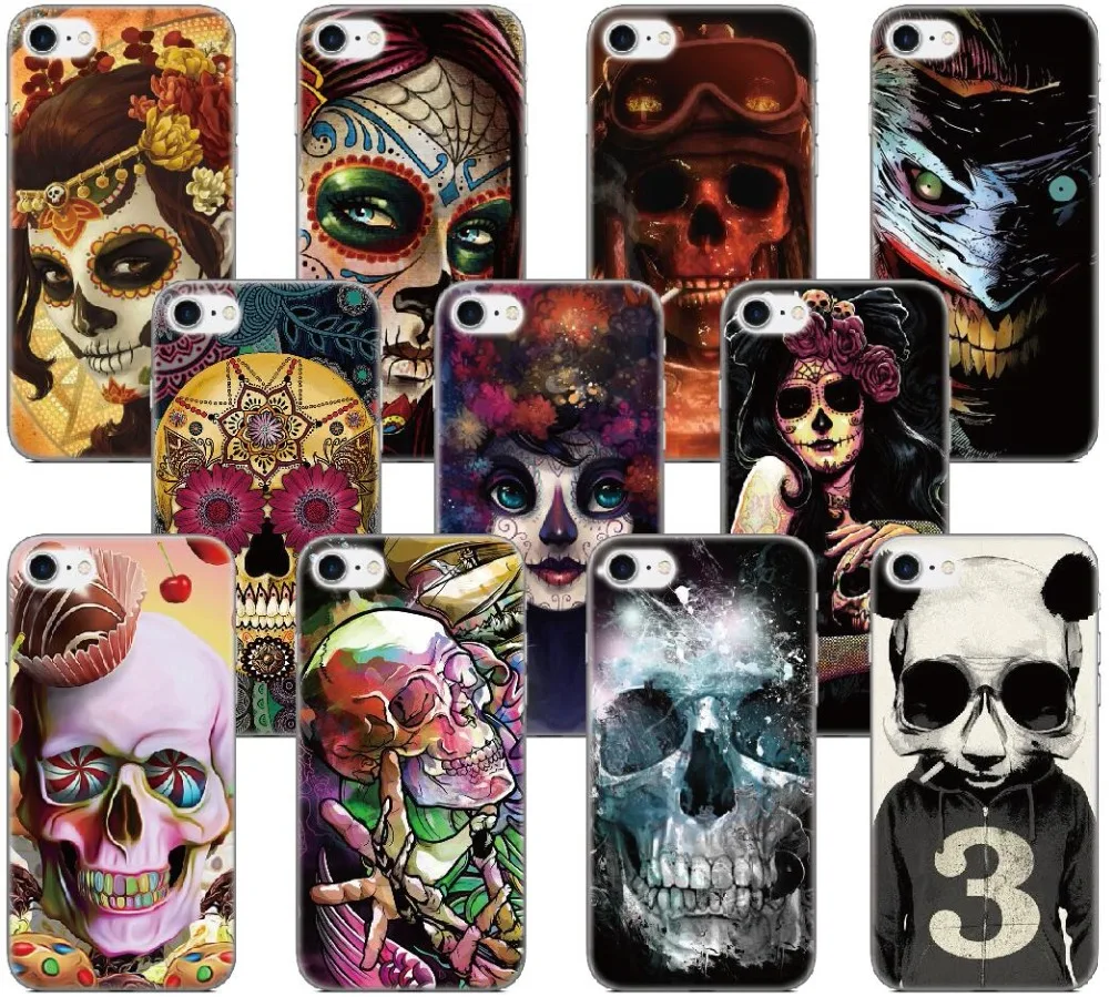 

Rock Sugar Girl Skull Capa Cover For Huawei Honor 9 V9 Ascend P8 P9 Lite P10 Plus P20 Mate 9 10 Y7 Y5 Y6 2017 Phone Case Coque