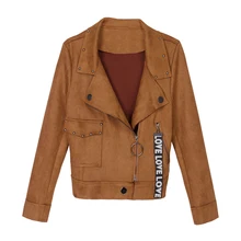 Качественные женские куртки, Короткие весенние и осенние новые корейские модные тонкие однотонные замшевые бархатные куртки JQ09