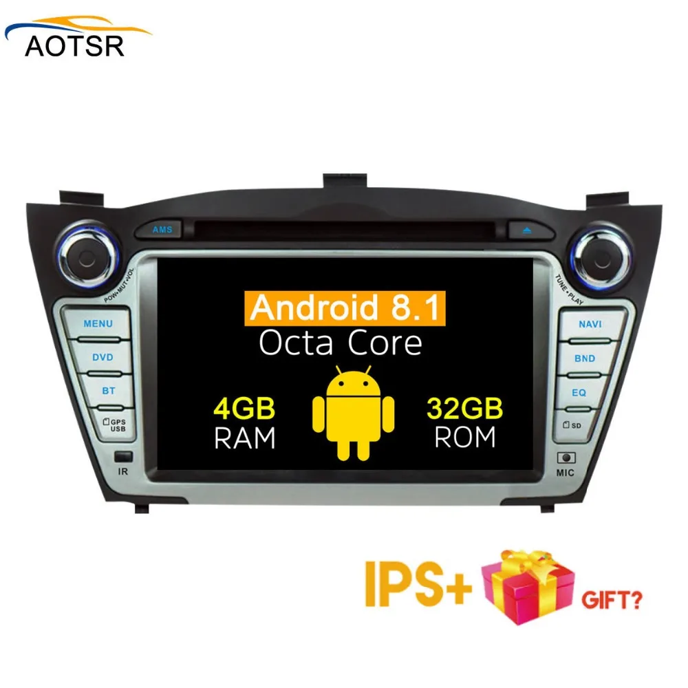 Perfect IPS Screen Android 8.1 Car multimedia dvd player head unit For Hyundai IX35 Tucson 2009 - 2015 GPS Navigation radio auto stereo 0