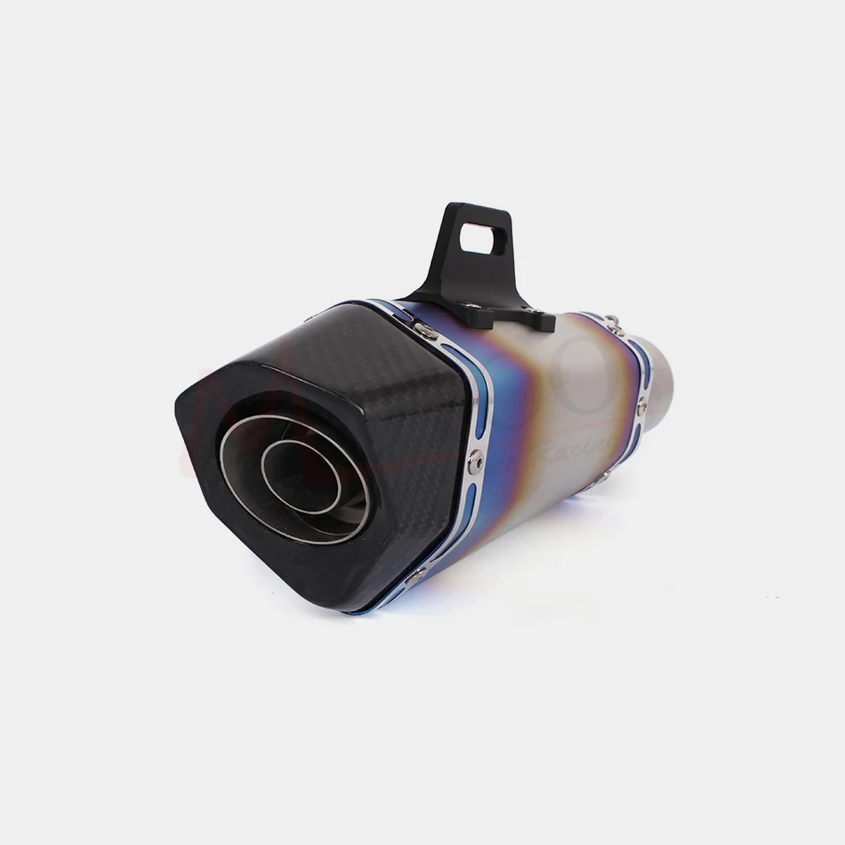 Motoo-51mm motocicleta universal real Carbon Fibra silenciador de escape Acero inoxidable escape para la mayoría de la motocicleta Motoo-51mm motocicleta universal real Carbon Fibra silenciador de escape Acero inoxidable escape para la mayoría de la motocicleta