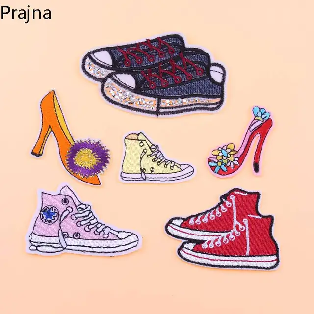 Diy Shoe Patches Sports football Patch Iron On Cheap Embroidery Sticker Applique Flower Letter