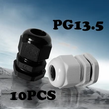 Водонепроницаемый Кабельный сросток 10 шт. PG13.5 черный или белый Пластик разъем Водонепроницаемые кабельные сальники Ip68 Китай(материк