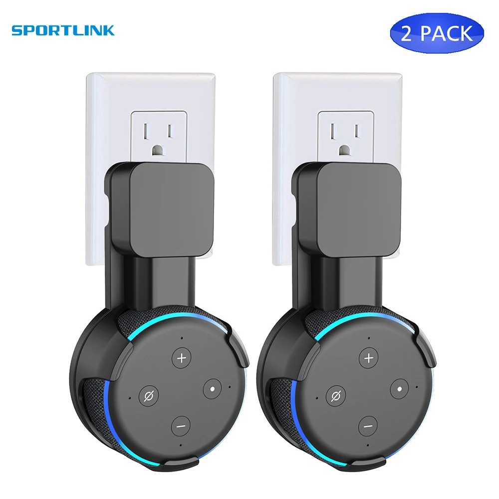 

Outlet Wall Mount Hanger Holder Stand for Echo Dot 3 Space Saving Stand Bracket Voice Assistants Accessories Compact Holder Case