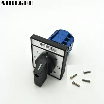 

660V 20A 12 Terminals 7 Positions Voltmeter Rotary Cam Changeover Switch