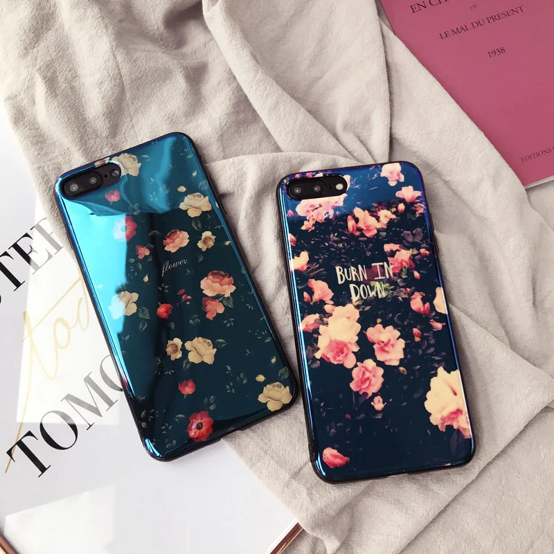 Blu-Ray цветок чехол для телефона Для iPhone 6 plus 6S Plus Мягкие TPU | Мобильные телефоны и
