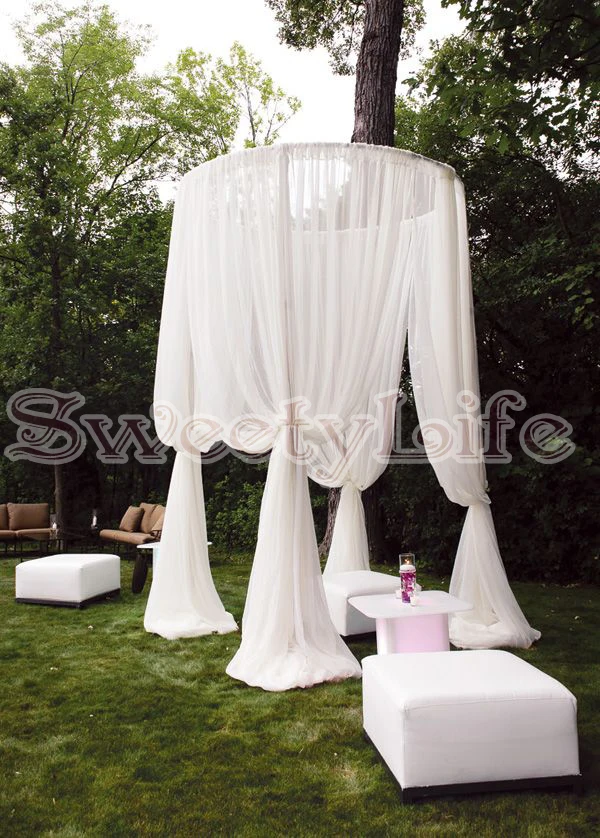 Kreis Hochzeit Baldachin Vorhang Mit Stander Hochzeit Pavilion Hintergrund Vorhang Reine Weisse Farbe 2 Mt Durchmesser Von 3 Mt Hoch Curtains Withe Curtains Curtaincurtains White Aliexpress