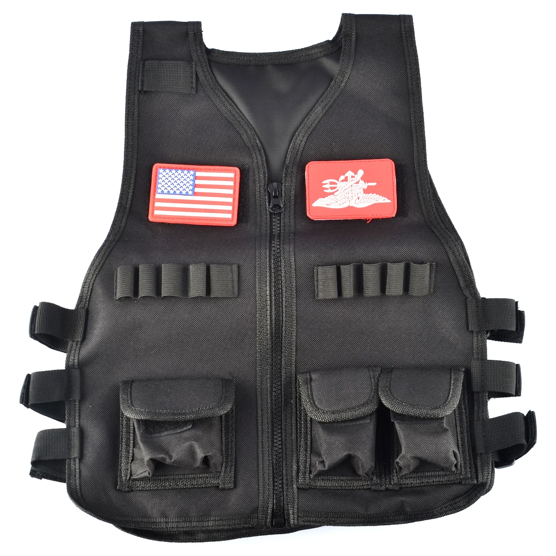 

Children Multi-function Anti-wrinkle Soft Bullet Tactical Vest Waistcoat with Badge for Kid Outdoor WarGame Paintball Protector