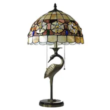 2 светлин роскошные современные скорлупа с пятнами настольная лампа домашний декор искусство цветочный узор кабинет ночник для спальни приспособление освещения T160