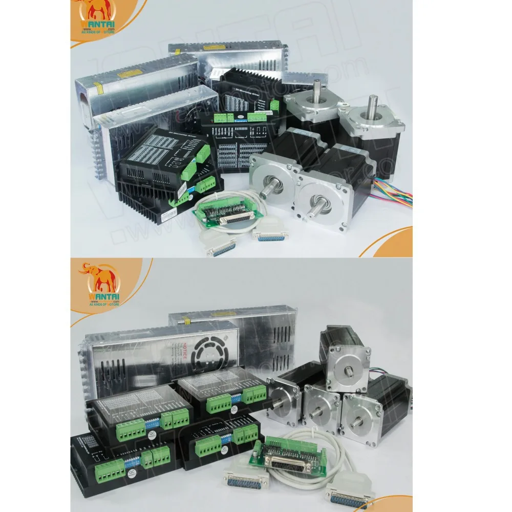 (Немецкий корабль) Nema 34 Wantai Stepper Motor 1090oz-in 5.6A 4Axis &amp 4 Axis 23 425oz-in CNC Driver 4.2A 50VDC |