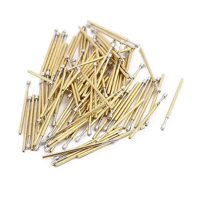 

100pcs P50-A2 0.68mm Dia 16.5mm Length Metal Spring Pressure Test Probe Needle