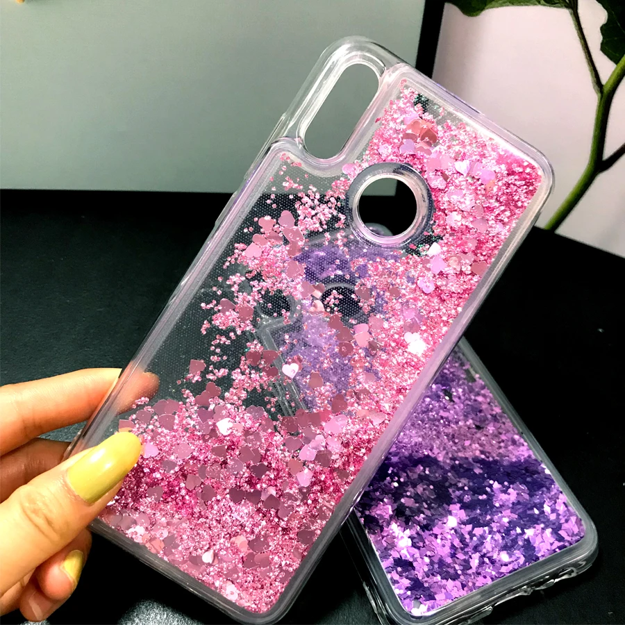 Блестящие чехлы с жидкостью для Xiaomi Redmi Note 7 Чехол qiccksand Star силиконовый мягкий