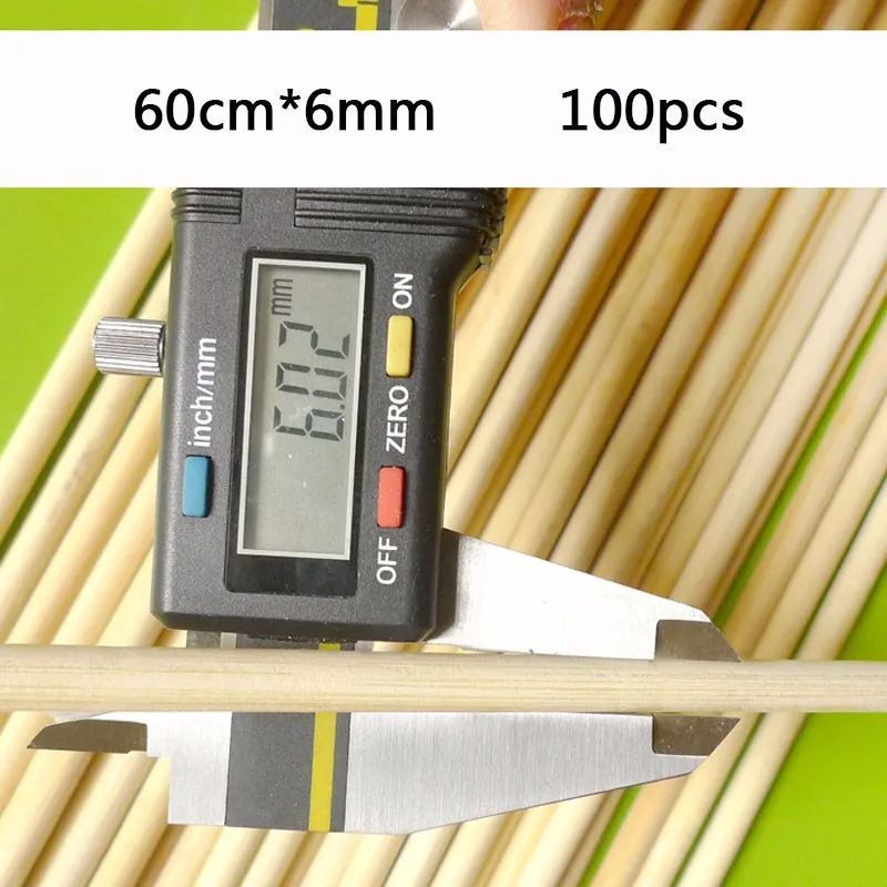 60cm x6mm BBQ bamboo forks(10)