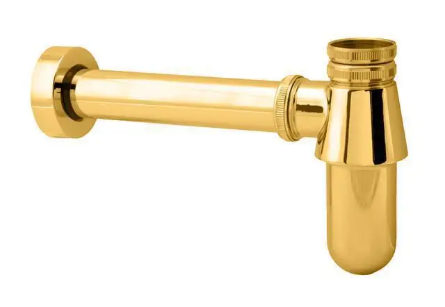 Pаспродажа Золотой латуни Ванная комната бассейна Раковина Нажмите бутылки отходов ловушку мозгов комплект p ловушки 11 032