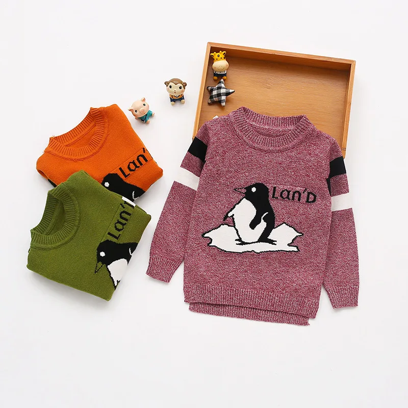 

Baby Boys Girls Spring Autumn Sweater Fashion Cartoon Warm Sweater Kids Clothes Children Sweater Warm Long Sleeve Girls Knitwear