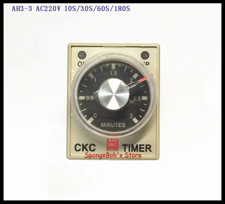 

2pcs/Lot AH3-3 AC220V 10S/30S/60S/180S Power On Delay Timer Time Relay 220VAC 0-10/30/60/180 seconds 8 Pins
