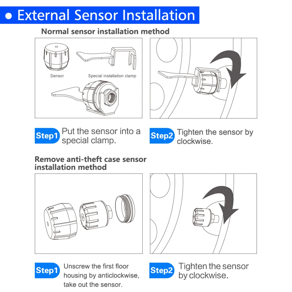 TPMS Автомобильная беспроводная система контроля давления в шинах 6 колесных шин внешний датчик цветной ЖК-аккумулятор сменный улучшенный сигнал