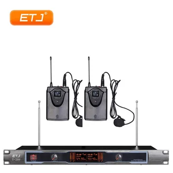 

Professional Wireless Microphone 2 Handheld Transmitter Beltpack VHF Wireless Microfone U-209