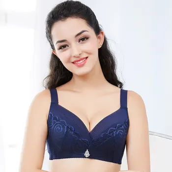 

Thin Lace Bra Women Full Coverage Plus Size Cup 46 48 50 C D E Bralette Sexy Push Up Underwear No Wire Female Brassiere Lingerie
