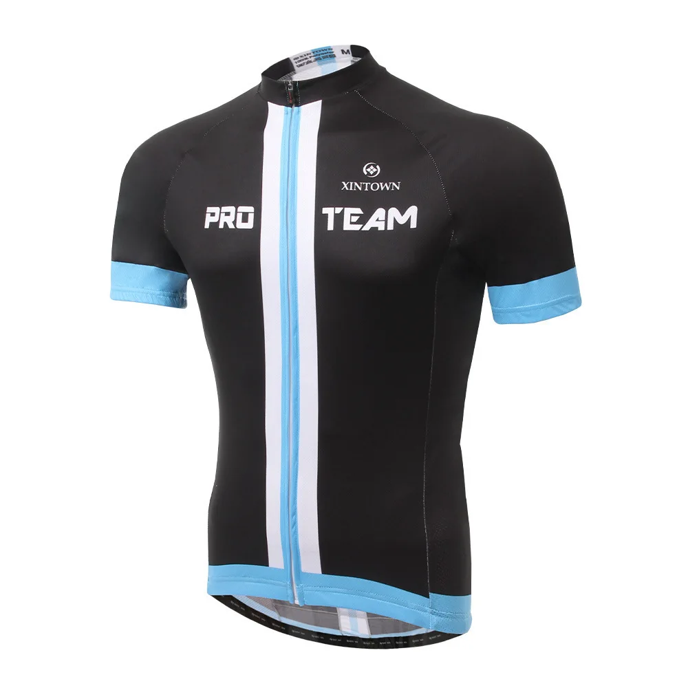 

XINTOWN Man Cycling Jersey 2018 Short Sleeve Jersey Bike Bicycle Clothing Summer Black Yellow Jersey Pocket Short Sleeves