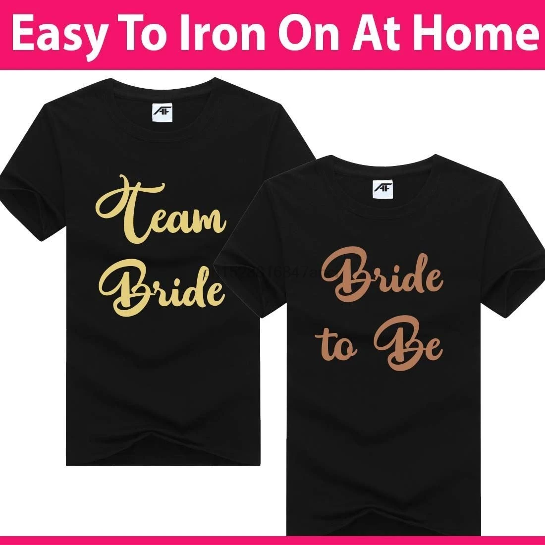 

Team Bride Iron On T Shirt Transfer Hen Do Party Vinyl Bride To Be Tribe Squad Cool Casual pride t shirt men Unisex Fashion