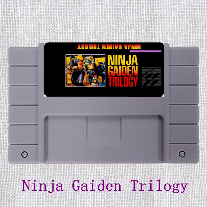 

NinjaGaiden Trilogy 16 Bit NTSC Big Gray Game Card For USA Version Game Player