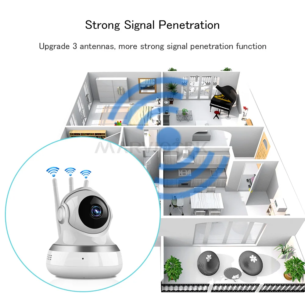 1080P Wi Fi IP камера Беспроводное видеонаблюдение Домашняя безопасность мини с