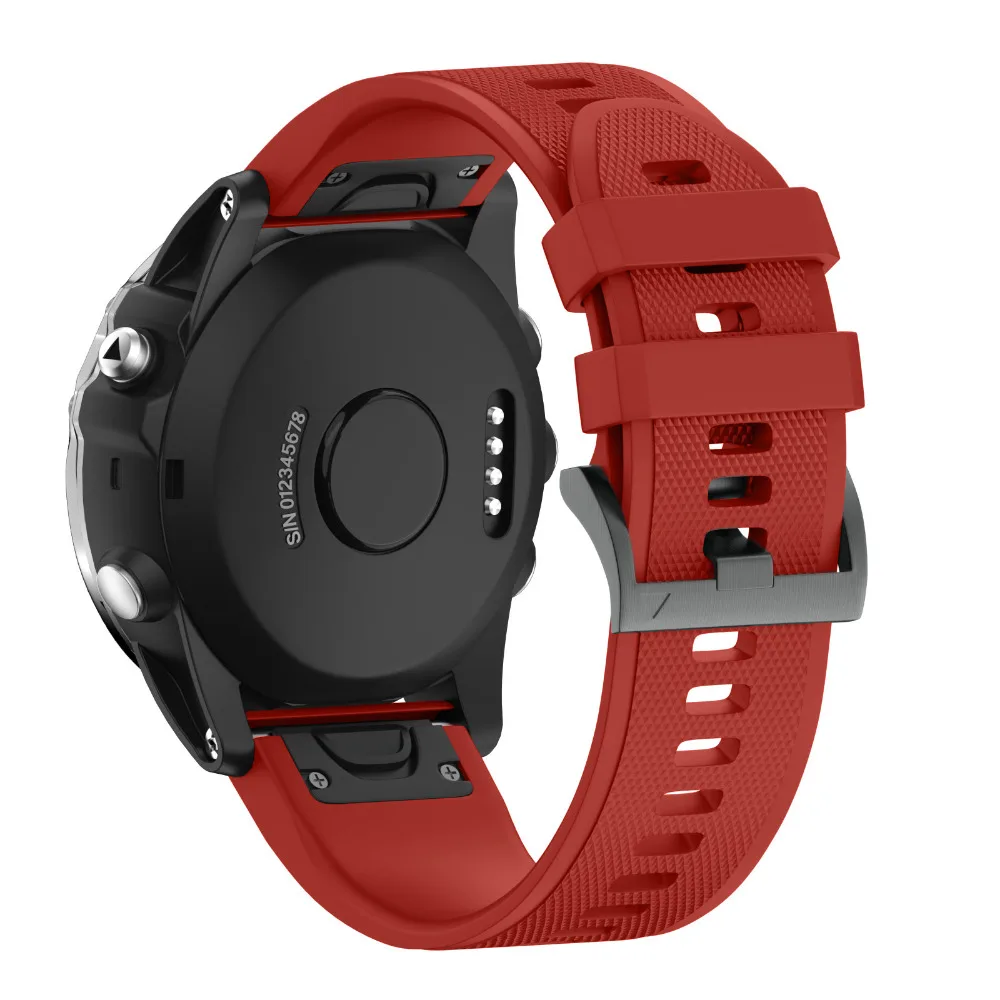 Силиконовый ремешок для часов Garmin Fenix 5 Sapphire Quatix 5 Forerunner 935 Approach S60 Премиум умные часы