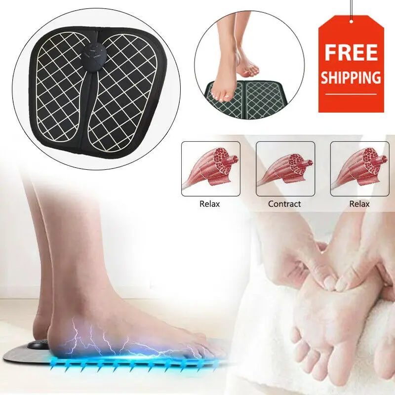 

Home Office Dual Foot Massager Feet Relax EMS Foot Massager Deep Kneading Shiatsu Therapy Massage with Built in Heat Dropship