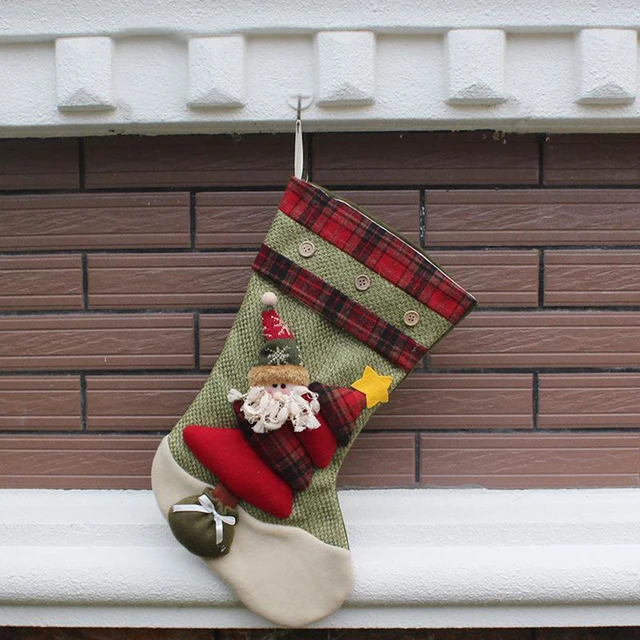 stuffed animals plush toy christmas stocking arge long legged plaid christmas stockings gift bags christmas - Plaid Christmas Stockings stuffed animals plush toy christmas stocking arge long legged plaid christmas stockings gift bags christmas - Plaid Christmas Stockings